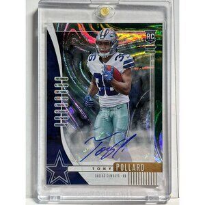 2019 Panini Absolute Tony Pollard #8/25 Signature AUTO RC #139 Signed NFL Card